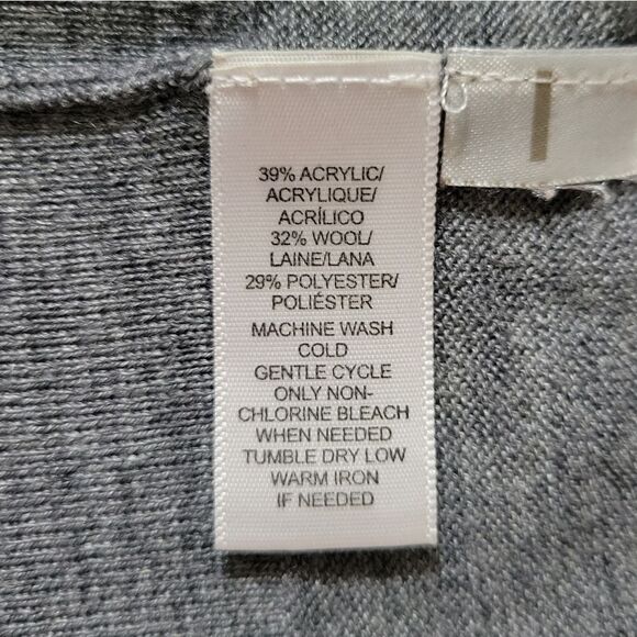 Ann Taylor LOFT Gray Open Cardigan Sweater - Picture 12 of 13